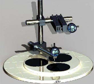 Measuring wafers on ceramic plate