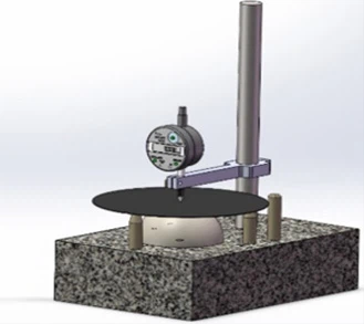 Point contact wafer thickness gauge